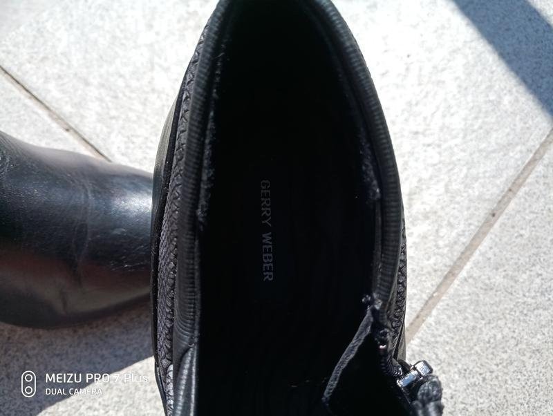 Women Gerry Weber ankle boots black leather 38 #816Y