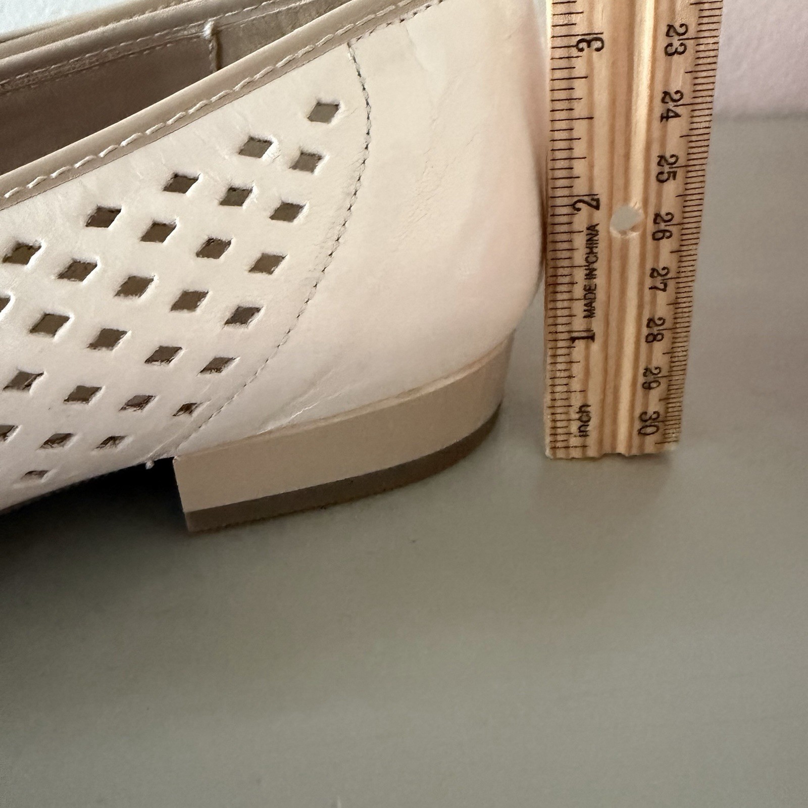 Ara Womens Blossom Flats Womens 11 Flower Slip On Pumps White Tan Leather New