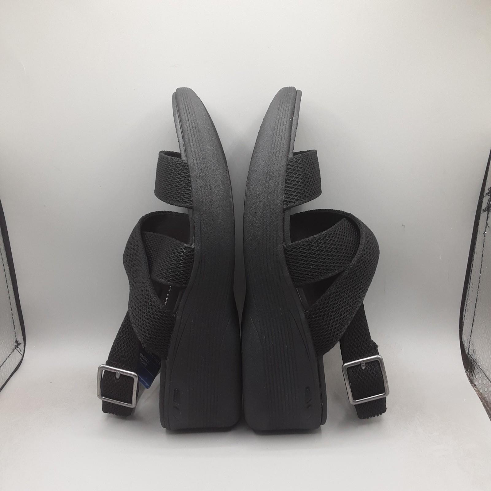 Skechers Pier Lite Night Owl Sandals Women’s 7.5M Black Slingback A196