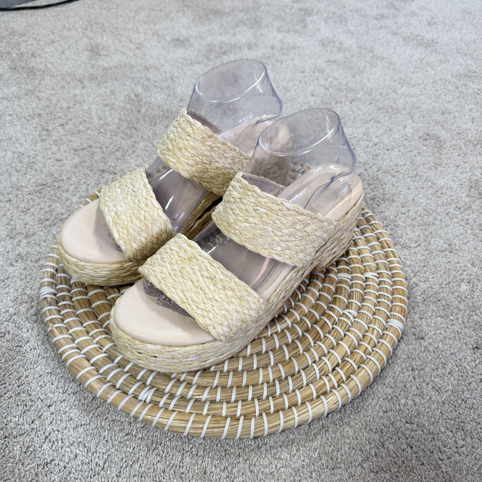 Beach by Matisse Women’s Ocean Ave Espadrille Platform Slide Sandal Natural 10