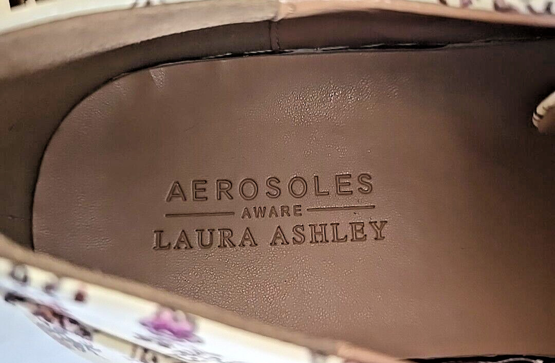 Aerosoles Aware X Laura Ashely Sneakers La Ebbie Vegan Floral Slip On Size 9.5