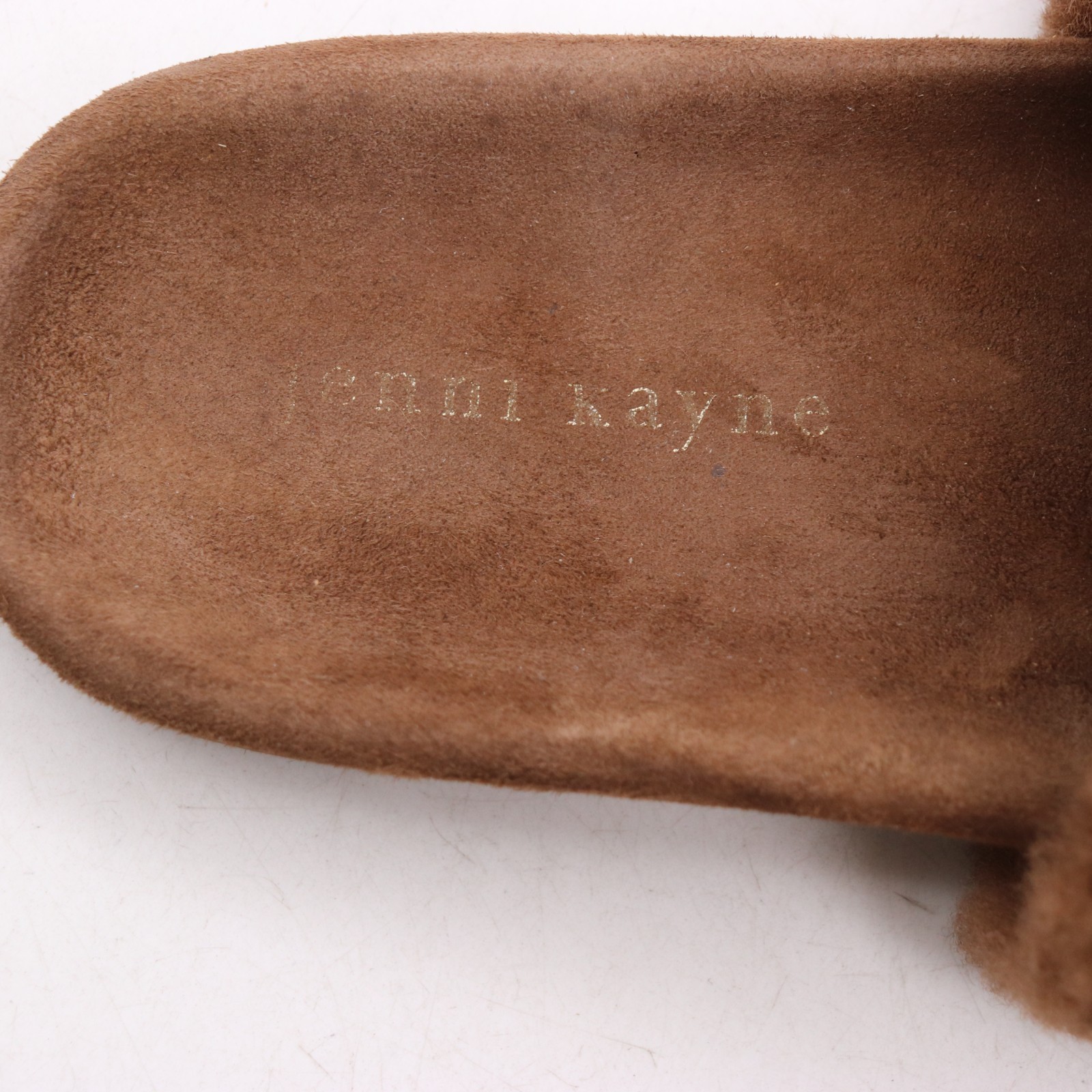 Jenni Kayne Shearling Mules Brown Flats Sandals Women’s Size EU 38 Slip On