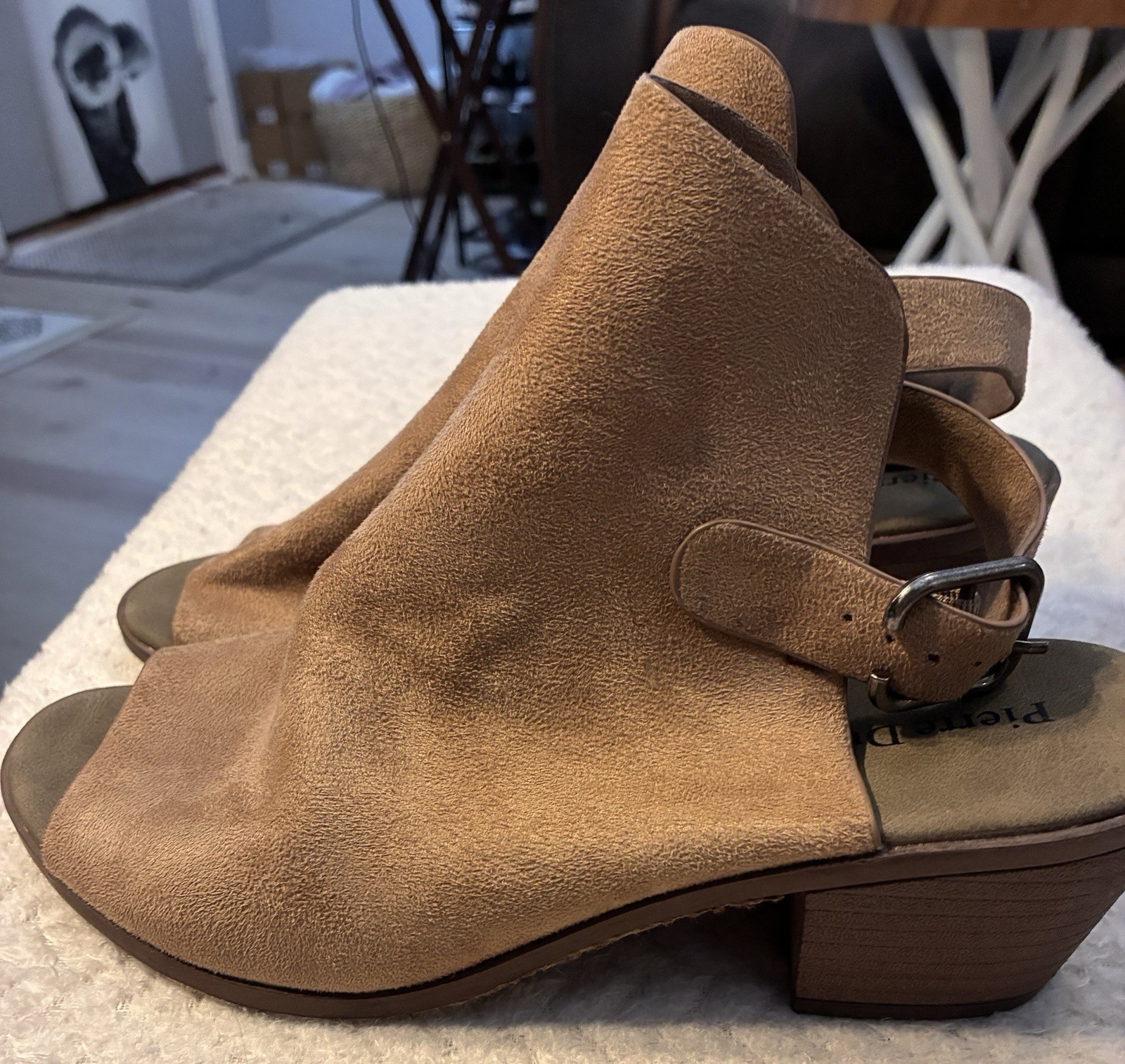 Pierre Dumas Open Toe Boots Size 7.5
