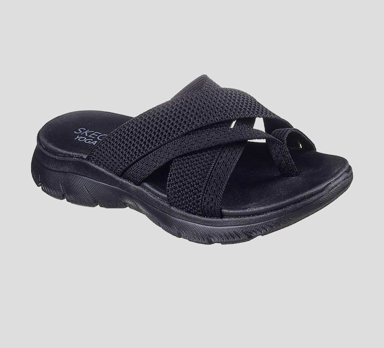 NWB Skechers Women’s Size 6M Black Summits Fantasy Walk Sandals Strappy Slides