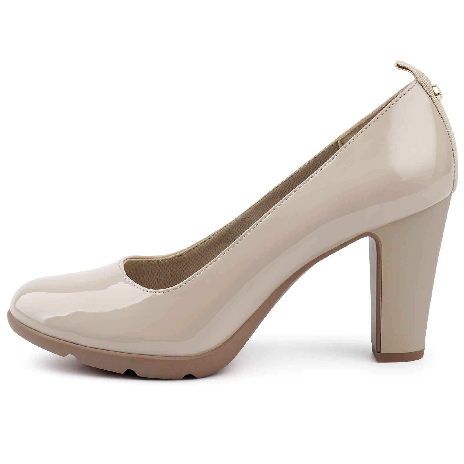 JENN ARDOR Womens Pumps Closed Round Toe Block High Heels 3″ Leather Pump Shoes