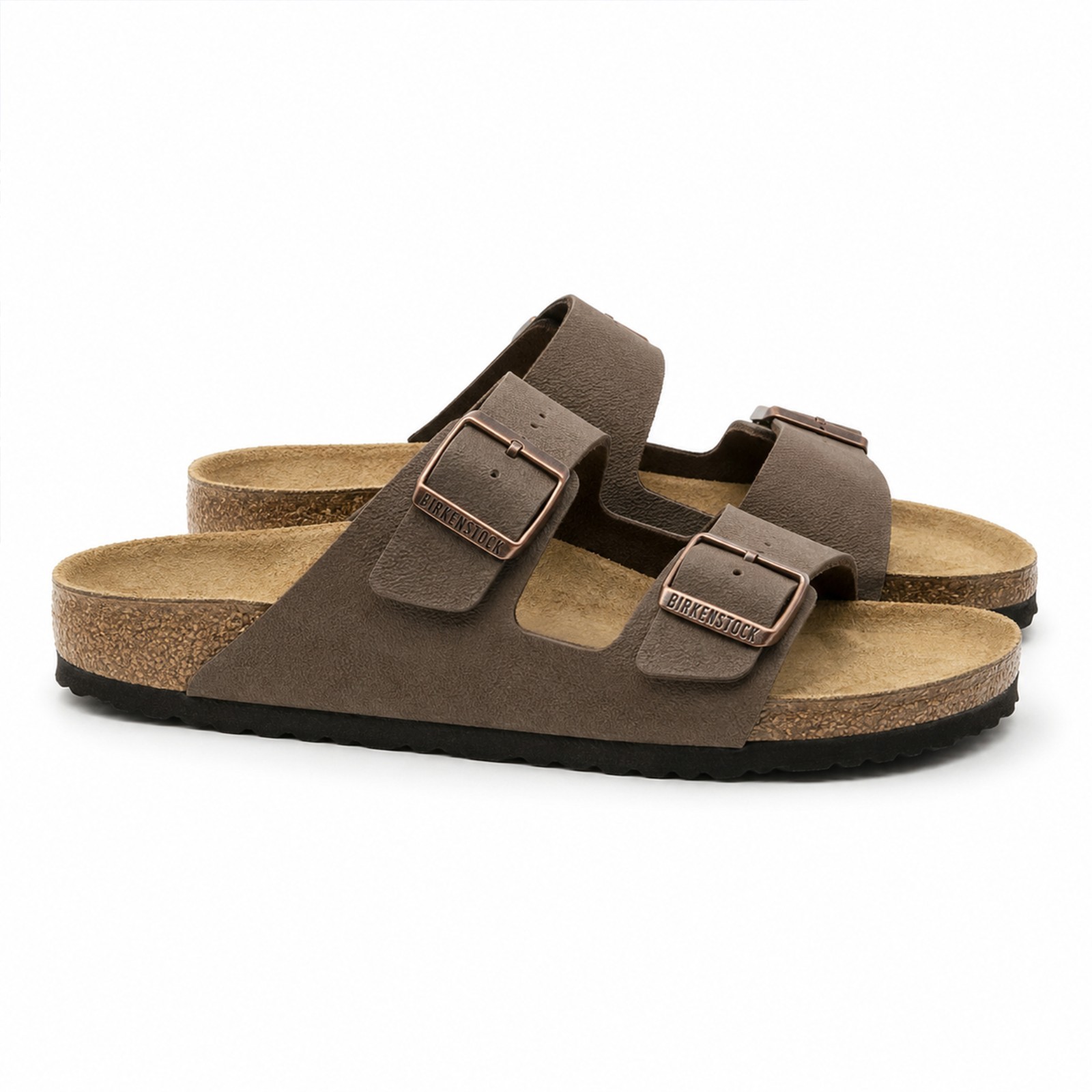 New Birkenstock Arizona Birkibuc Unisex Mocha Shoes EU37-45 With Packaging Box