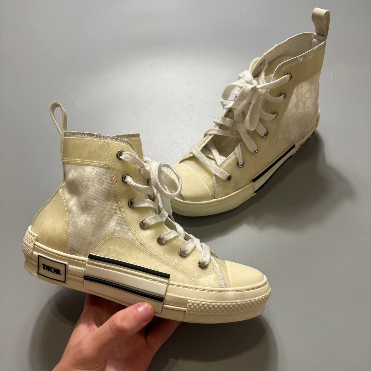 Dior B23 Monogram High-top Sneakers Size 37