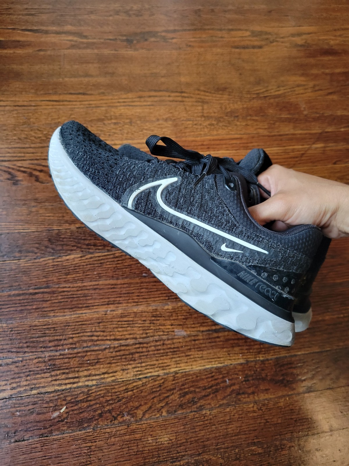 Nike React Infinity Run Womens Sz 6.5 Black Activewear, Casual Running