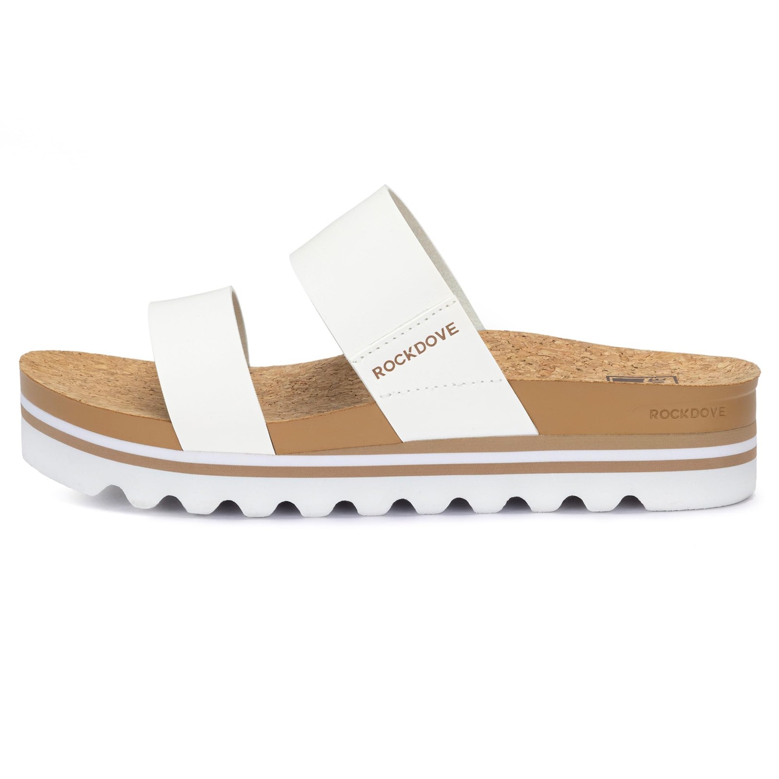 Women’s Isla Lift Platform Slide Sandals with Cushioned Arch Support and Soft…