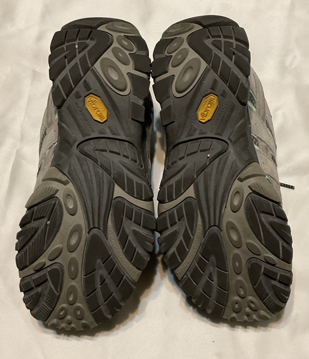 MERRELL WOMENS MOAB 2 WATERPROOF COMFORT HIKING SHOES J06028 Sz 10 Mint Gray