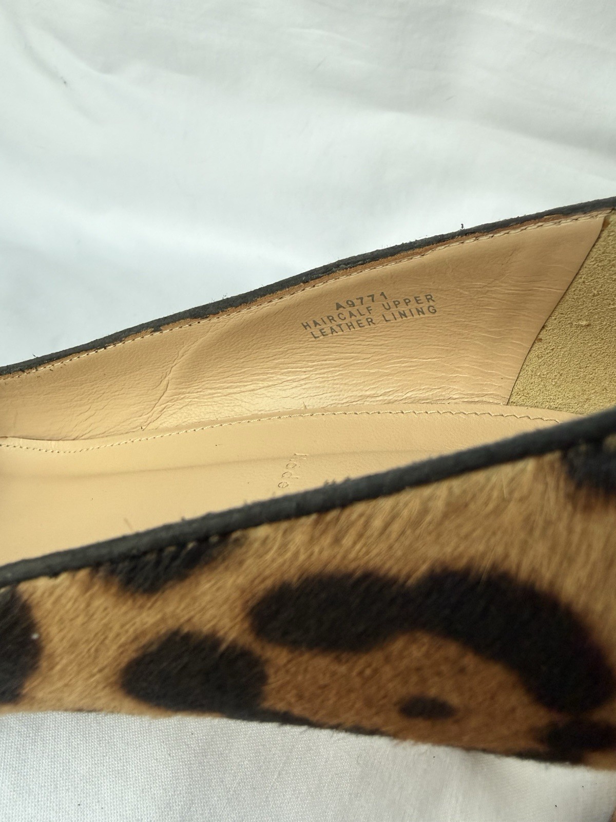 J.CREW Women’s Leopard Calf Hair Pointed Toe Pump Stiletto Slip On 10.5