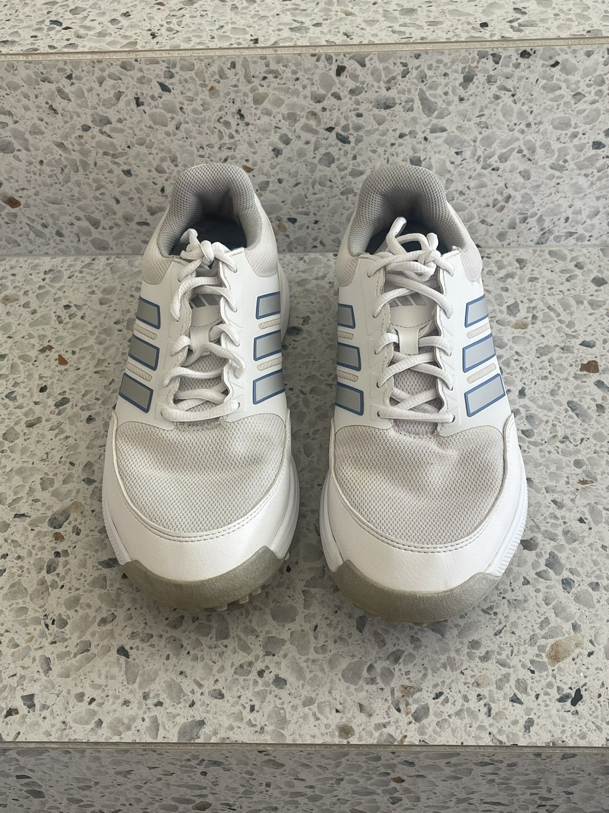 Adidas Tech Response 3.0 Cloudfoam Womens Golf Shoes Size 10 White/Silver HQ1198