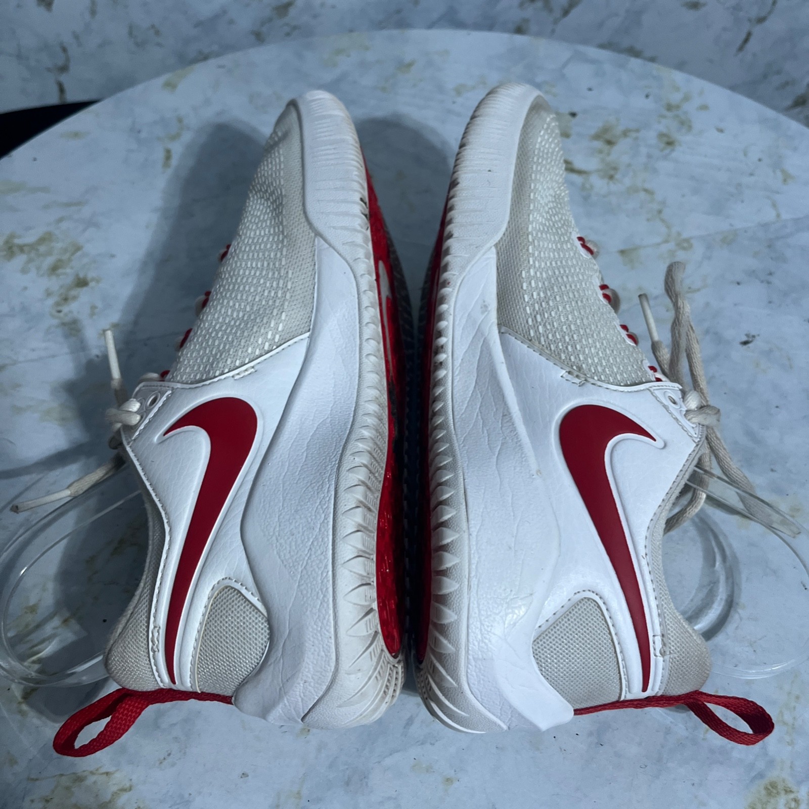 Nike Zoom Hyperace 2 Womens Size 7 Volleyball Shoes White Red Athletic Sneakers
