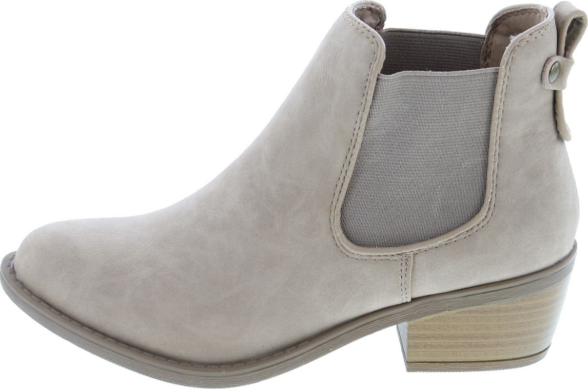 Soda Women’s Chelsea Faux Leather Elastic Side Panel Ankle Boots