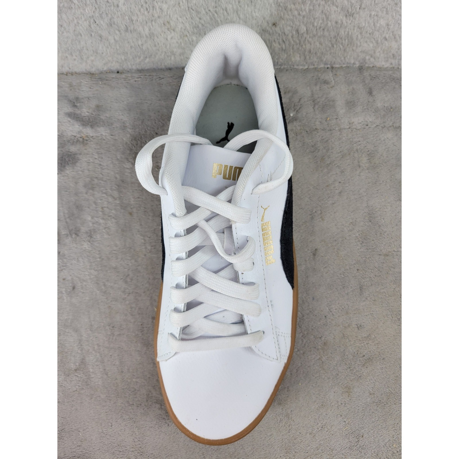 Puma Smash 3.0 Platform Womens 8.5 White Black Gold Gum Sneakers 395318-07
