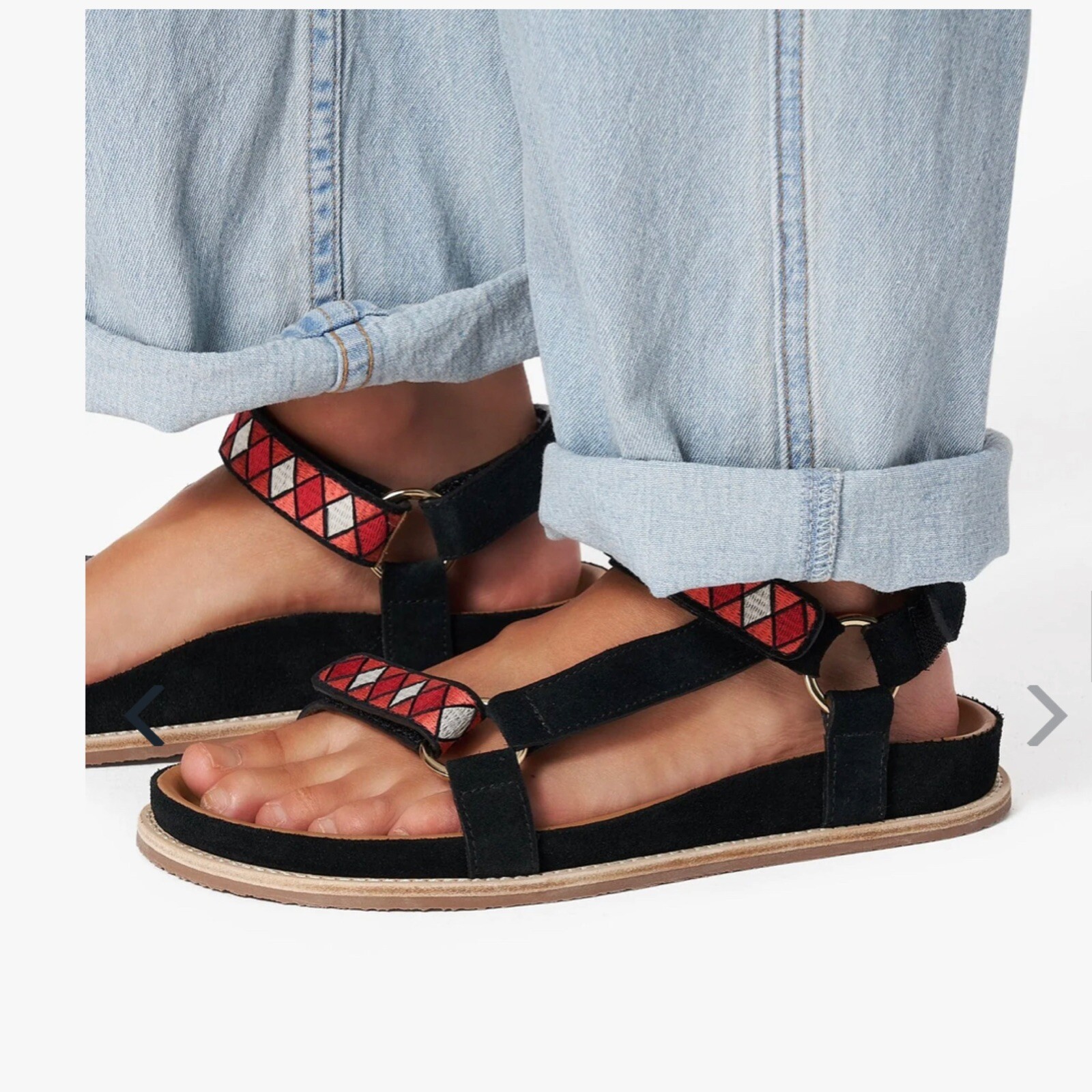 Xirena Anais embroidered suede sandals size 6.5 black NEW $334