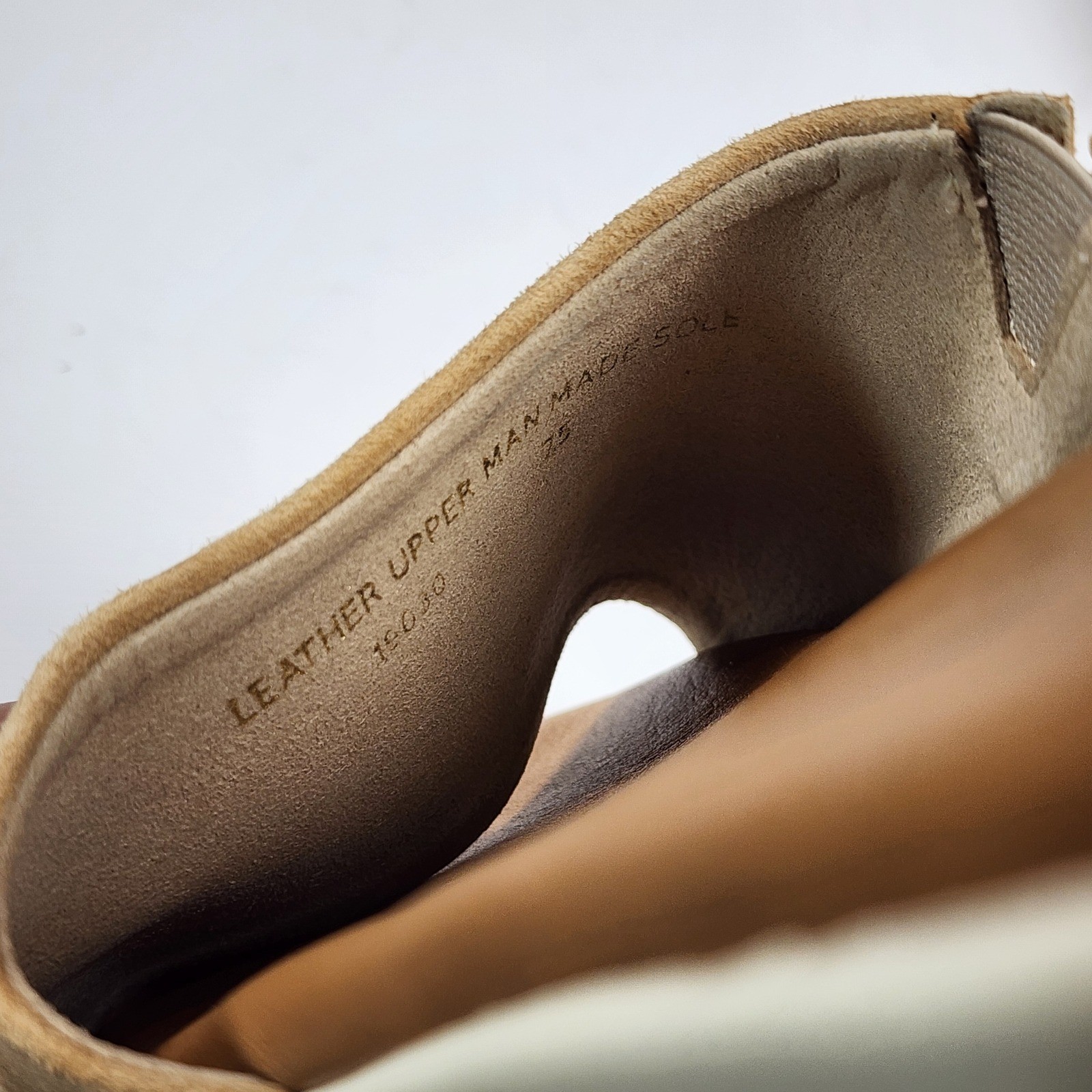 Mariella Suede Platform Slide Sandals Womens Size 7.5 38 Tan Suede Casual NEW