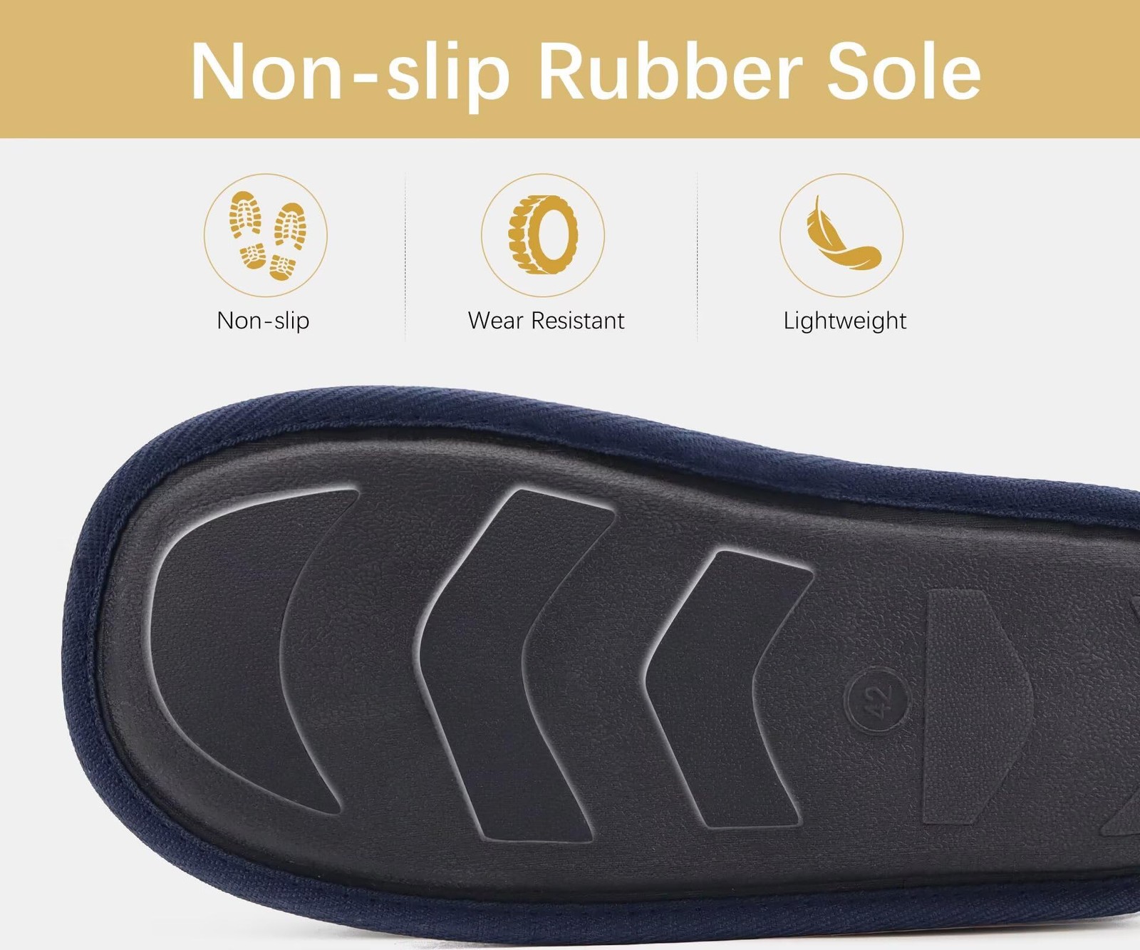 Blue Slippers Men’s Reset Foam, Warm Stripe Slippers for Men,…