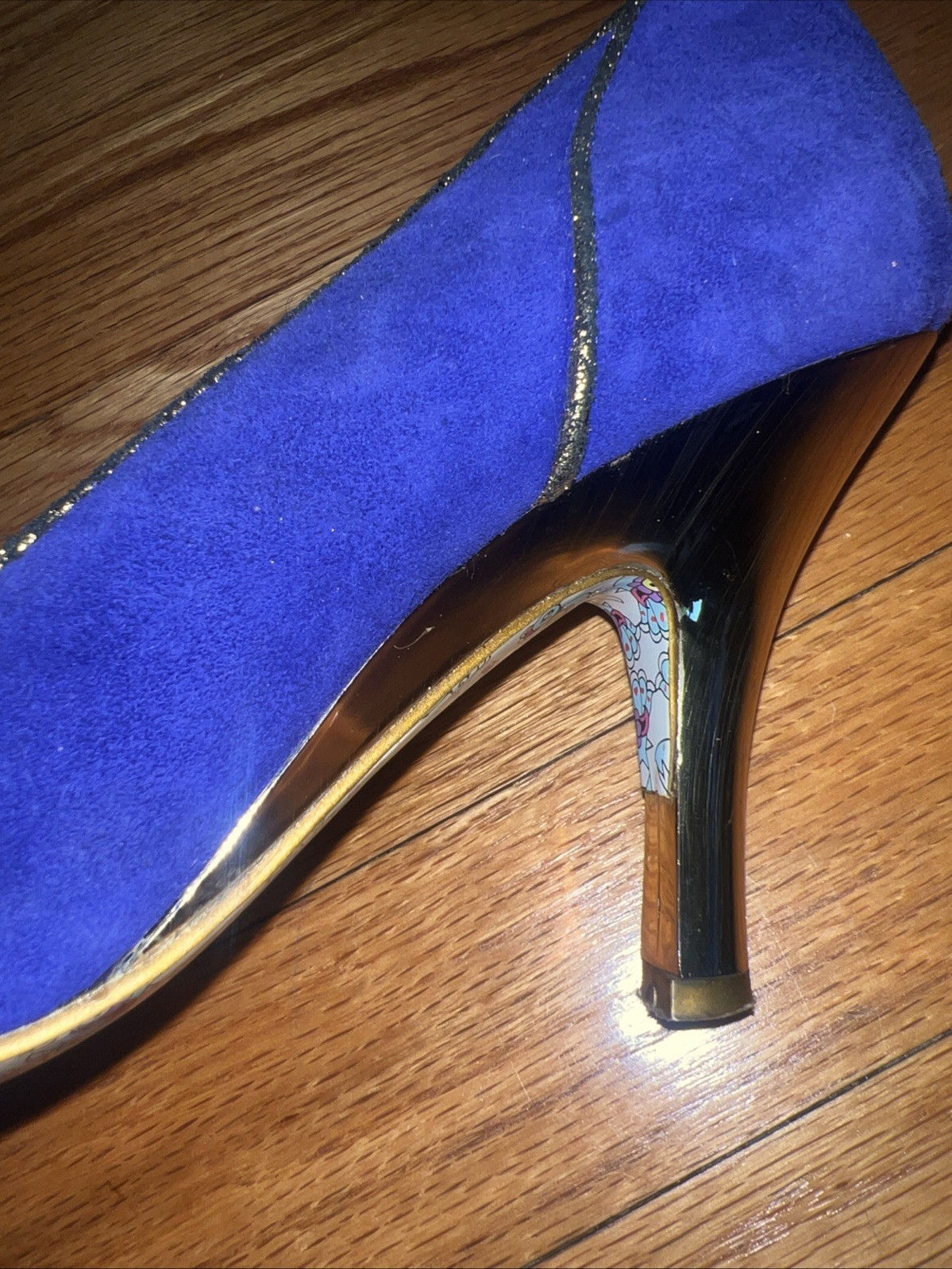 Irregular Choice Rainbow Blue 3.75” Heel Shoes Size 39 ( Size 8 USA)