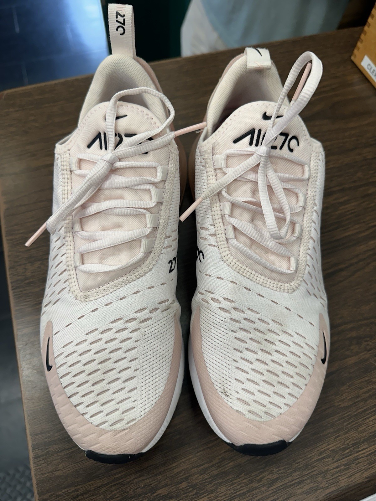Nike Air Max 270 Womens Low Top Mesh Sneakers Pink/White/Black AH6789-604