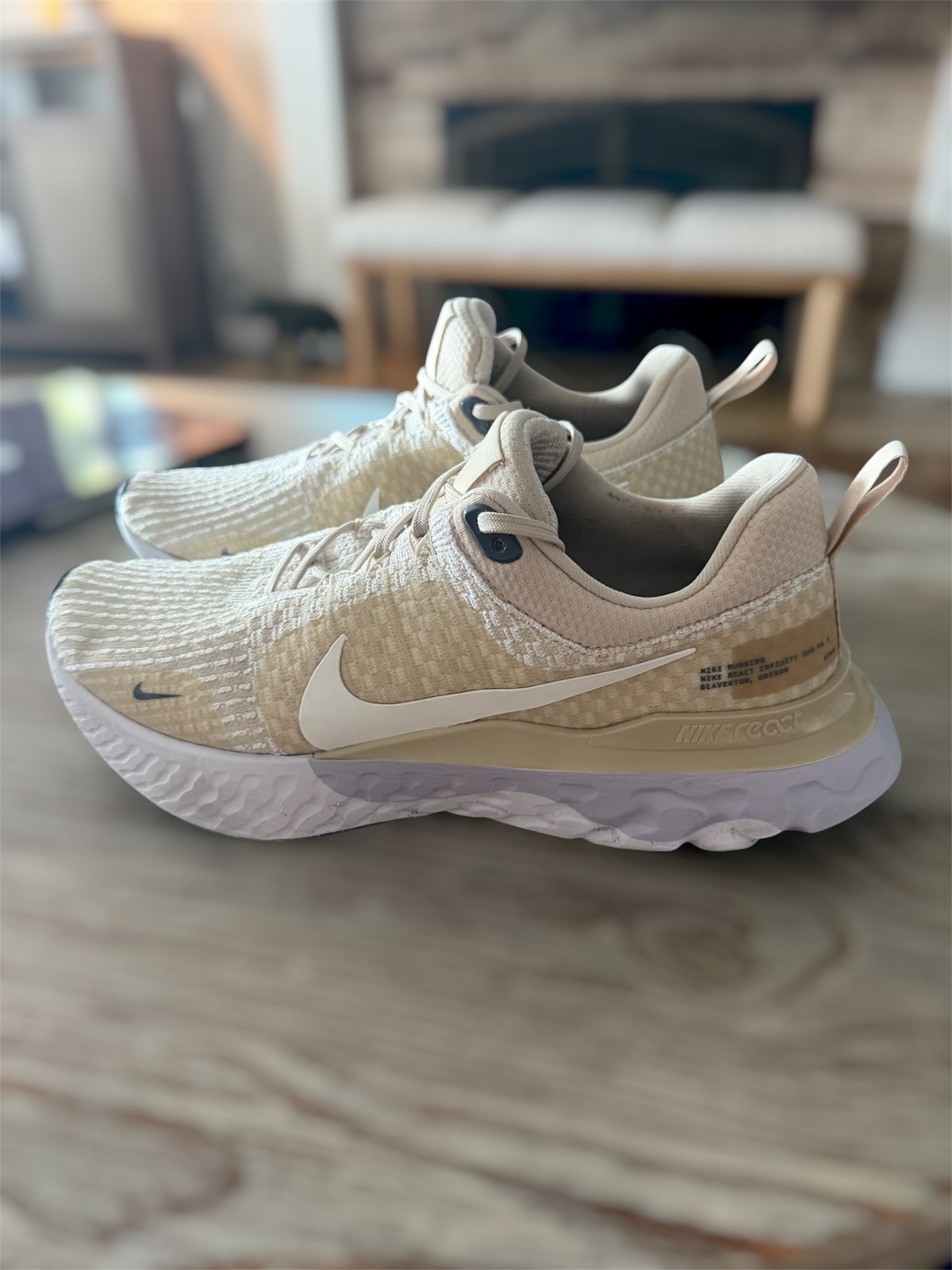 Size 12 – Nike React Infinity Run Flyknit 3 Oatmeal W