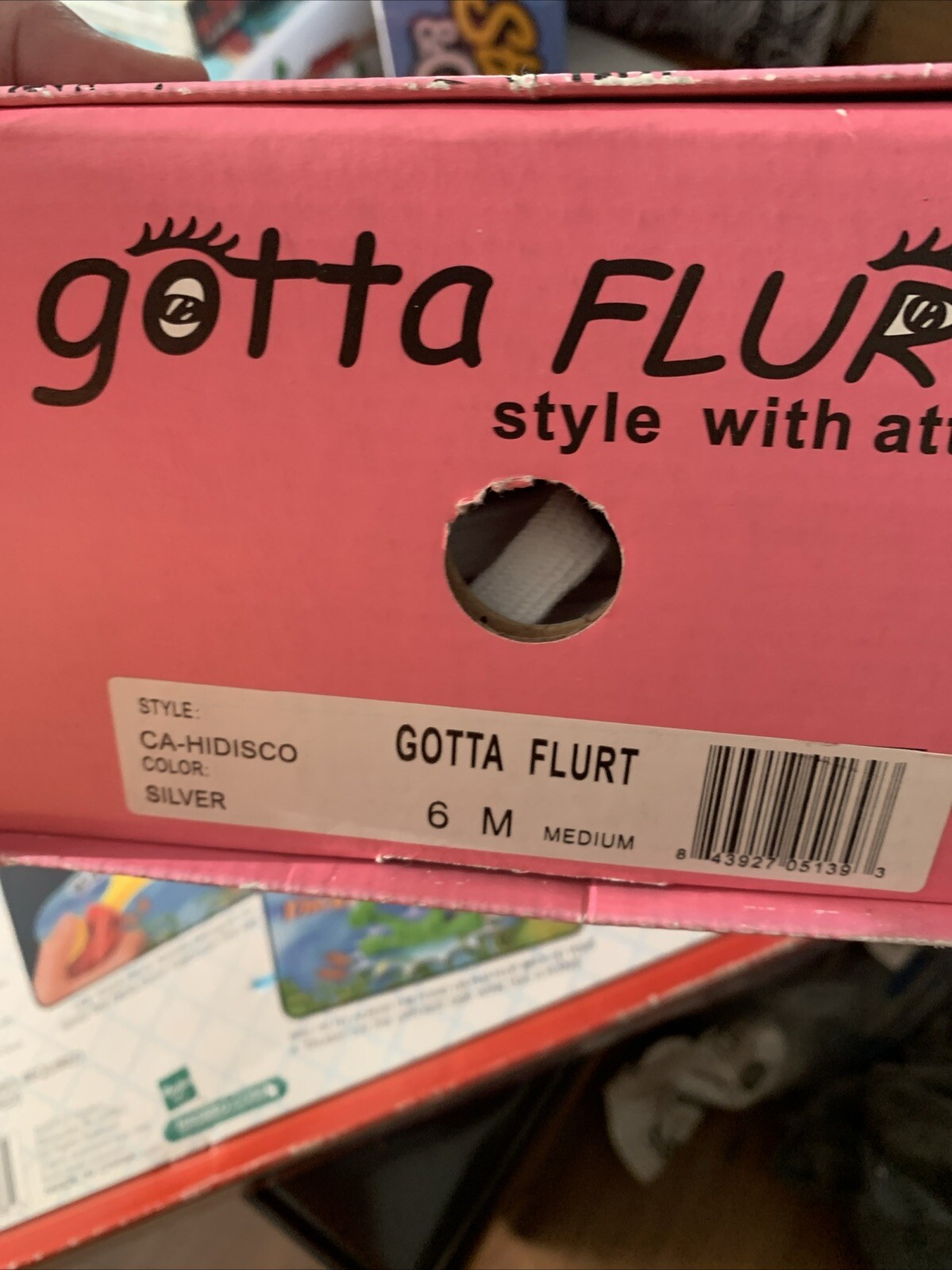 Gotta Flirt Girls shoes Silver Hi Tops 6m Kids NIB