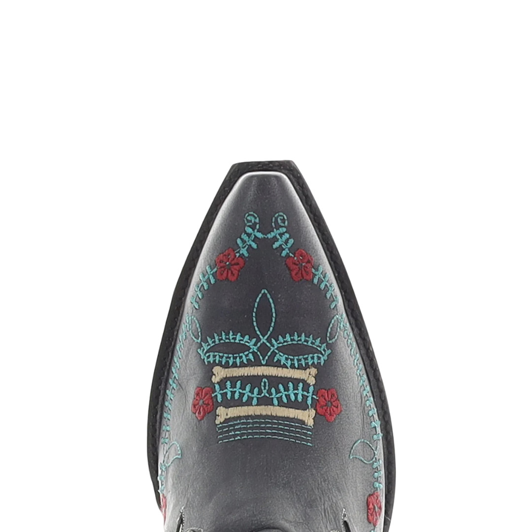 Old Gringo Ladies Dia De Los Muertos Black Goat Leather Western Boot L4223-1