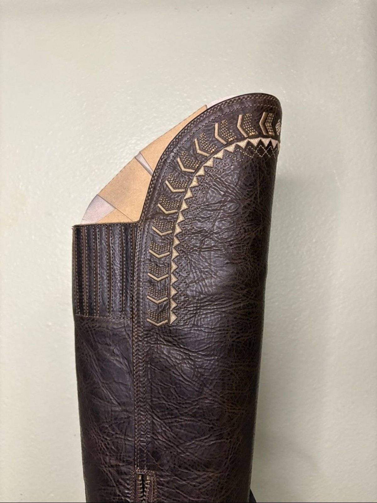 Ariat Tallulah Leather Tall Western Boots – Dark Brown Tassel Detail – Size 6