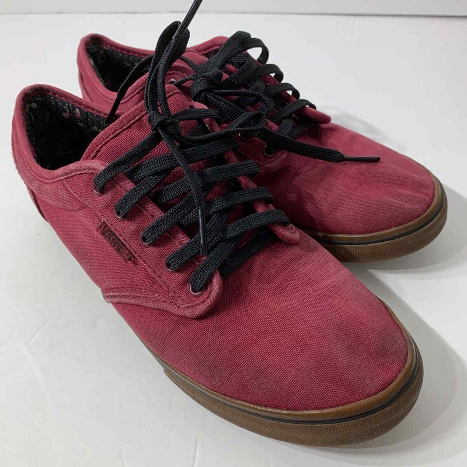 Vans Sneakers Cute and Comfy Burgundy and Black Size 8
