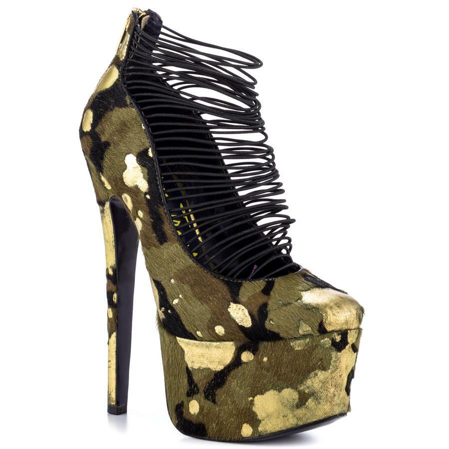 NEW London Trash «Ceres» – WAS $170! – Camo Stiletto, 6.5″ heel, 2″ platform