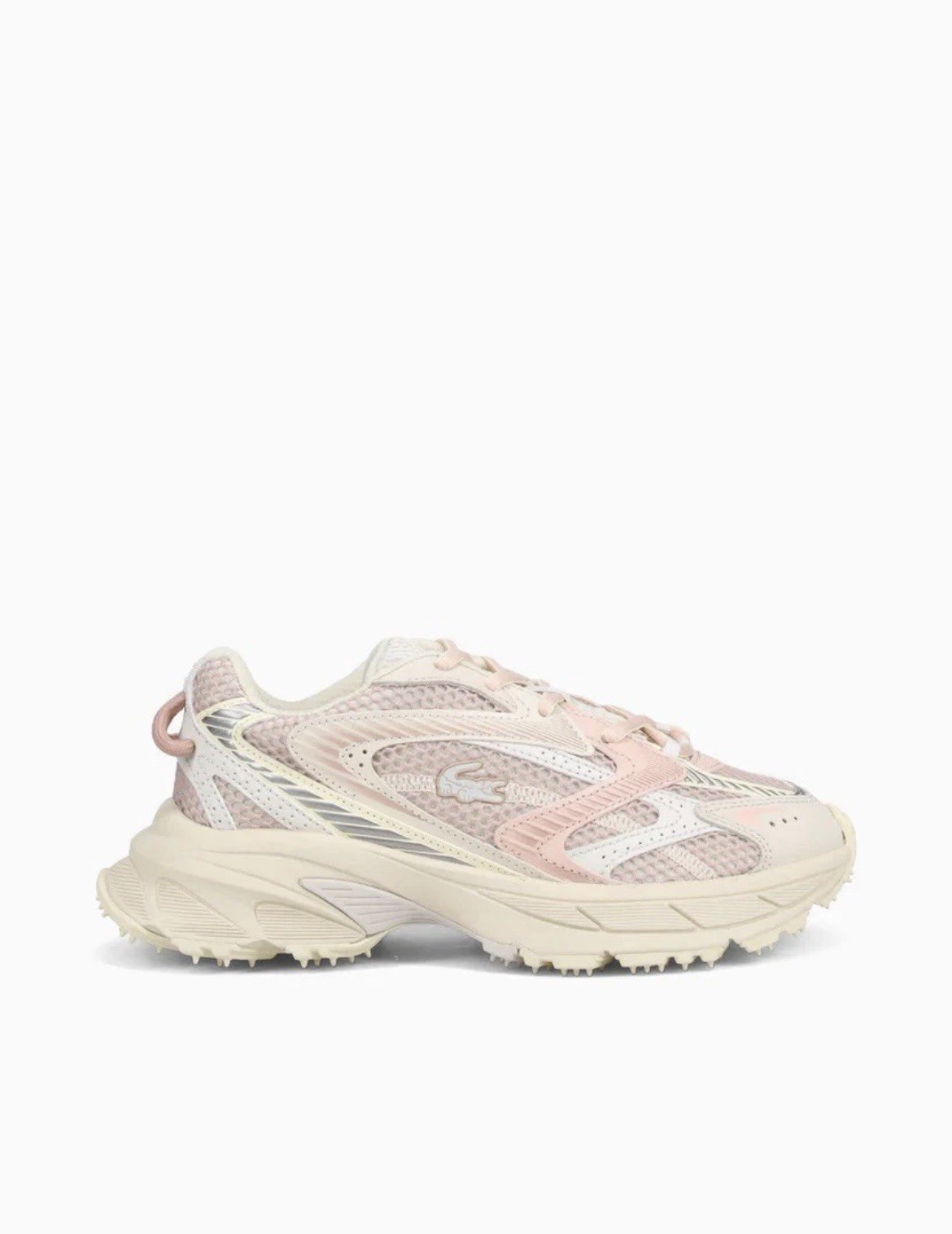 Lacoste L003 NEO SHOT Women’s Sneakers Off White / Pink leather US Sizes 10