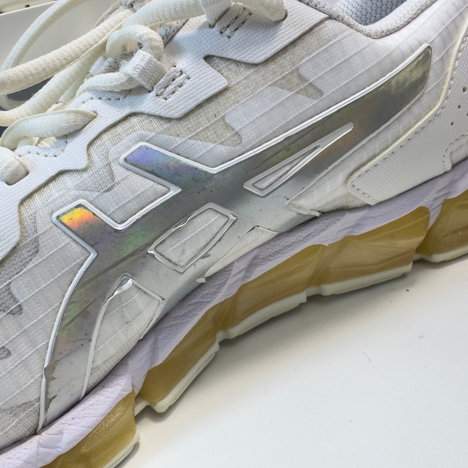 ASICS Women’s Gel-Quantum 360 6 White Gold Running Shoes Size 9.5 1202A297