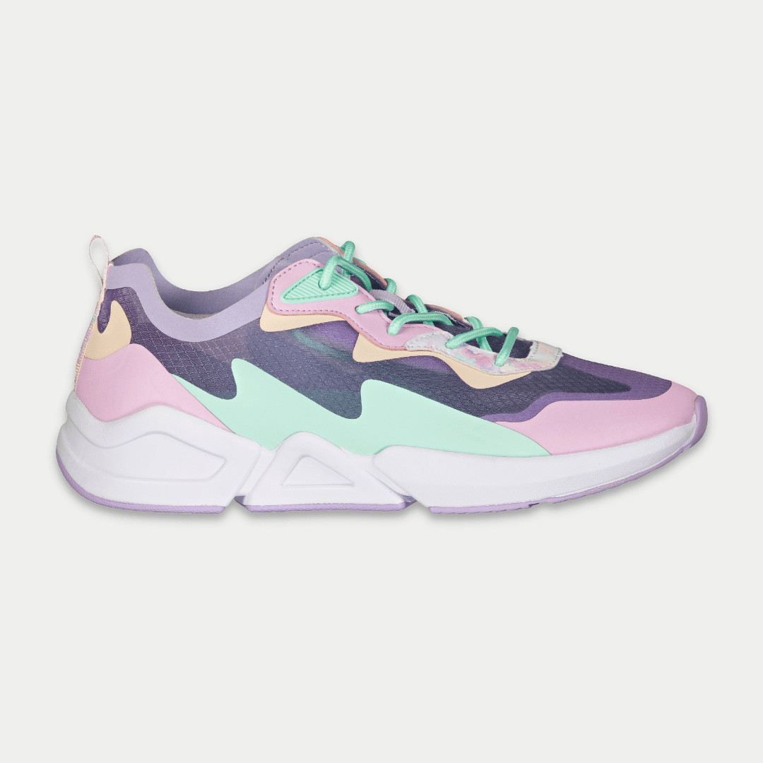 LA Gear Womens Mid-City – 2022 Legacy Athletic Sneaker Sheer Low Top