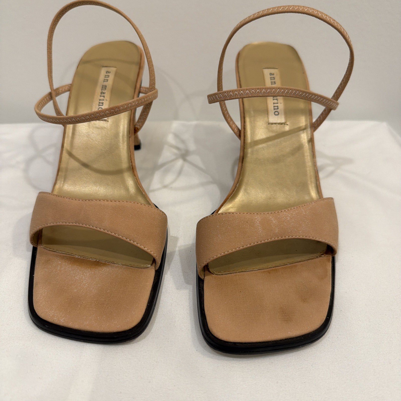 Ann Marino🌺Women Sandal/Heel/Trendy/Slip~On/Cocktail/Prom/Nude/Formal/Sz 10m💥