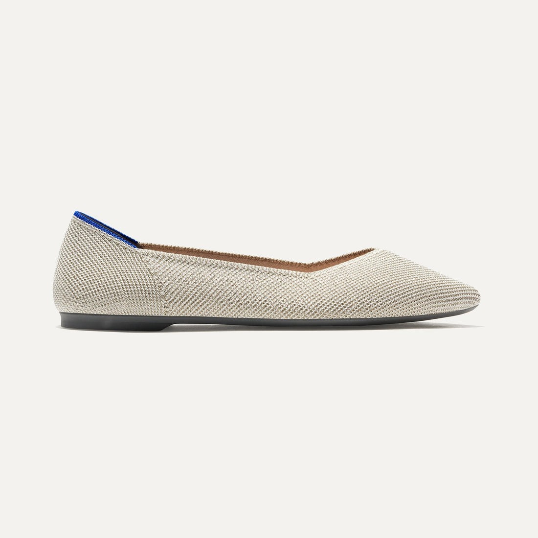 Rothy’s The Point II NEW Flats Shoes Women 9.5 Diamond Twill Cream Gold