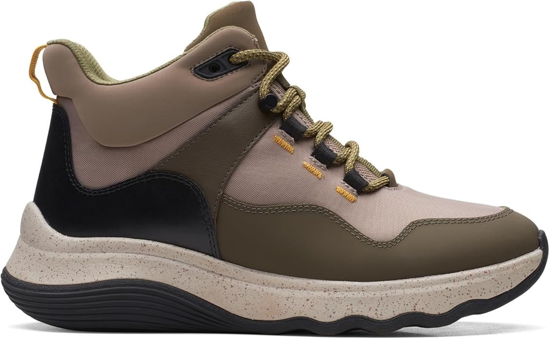 Clarks Jaunt Lo Ankle Boot, Dark Olive Combi
