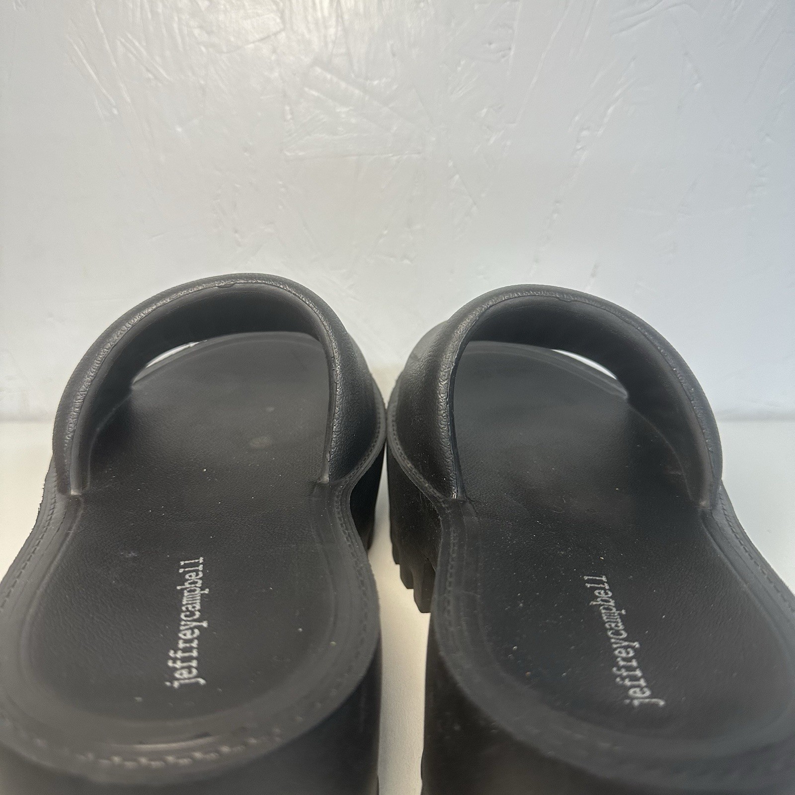 Jeffrey Campbell Black Chunky Platform Sandals Sz 9 Gothic Grunge Street Style
