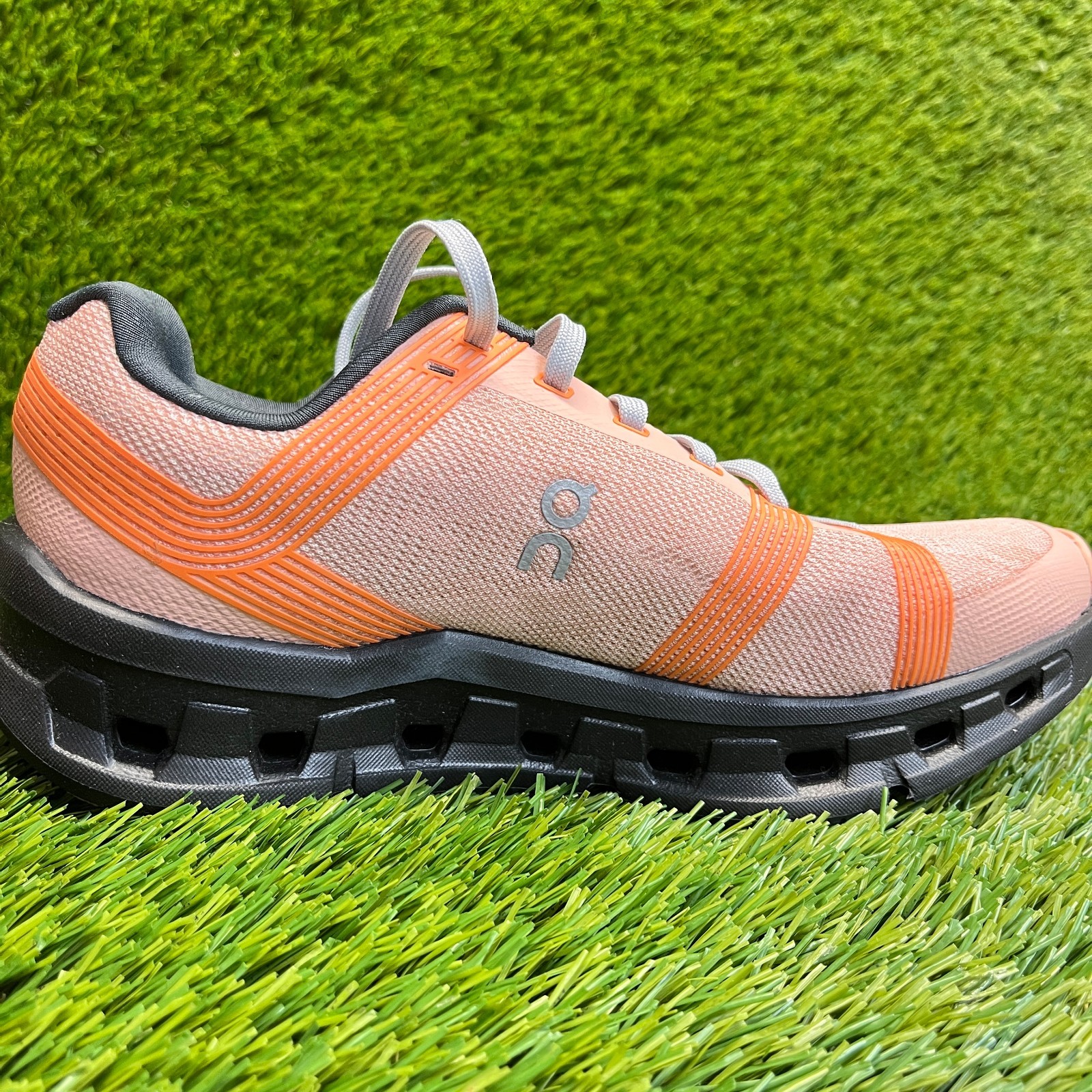 On Cloudgo Womens Size 7 Orange Black Athletic Running Walking Shoes Sneakers