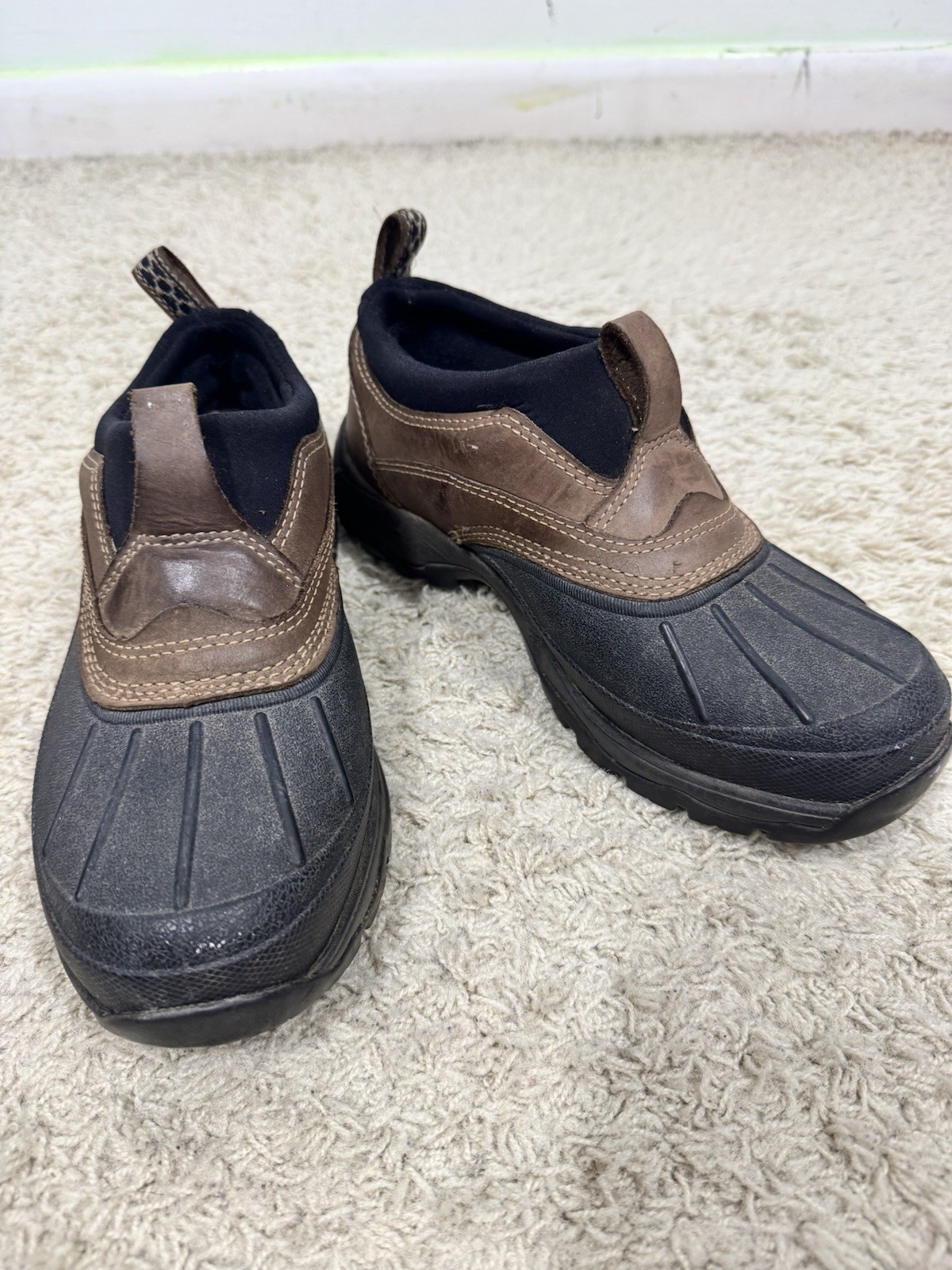 LL Bean Storm Chaser Ankle Duck Boots Slip On Women’s 7.5 Medium Outdoor Hiking