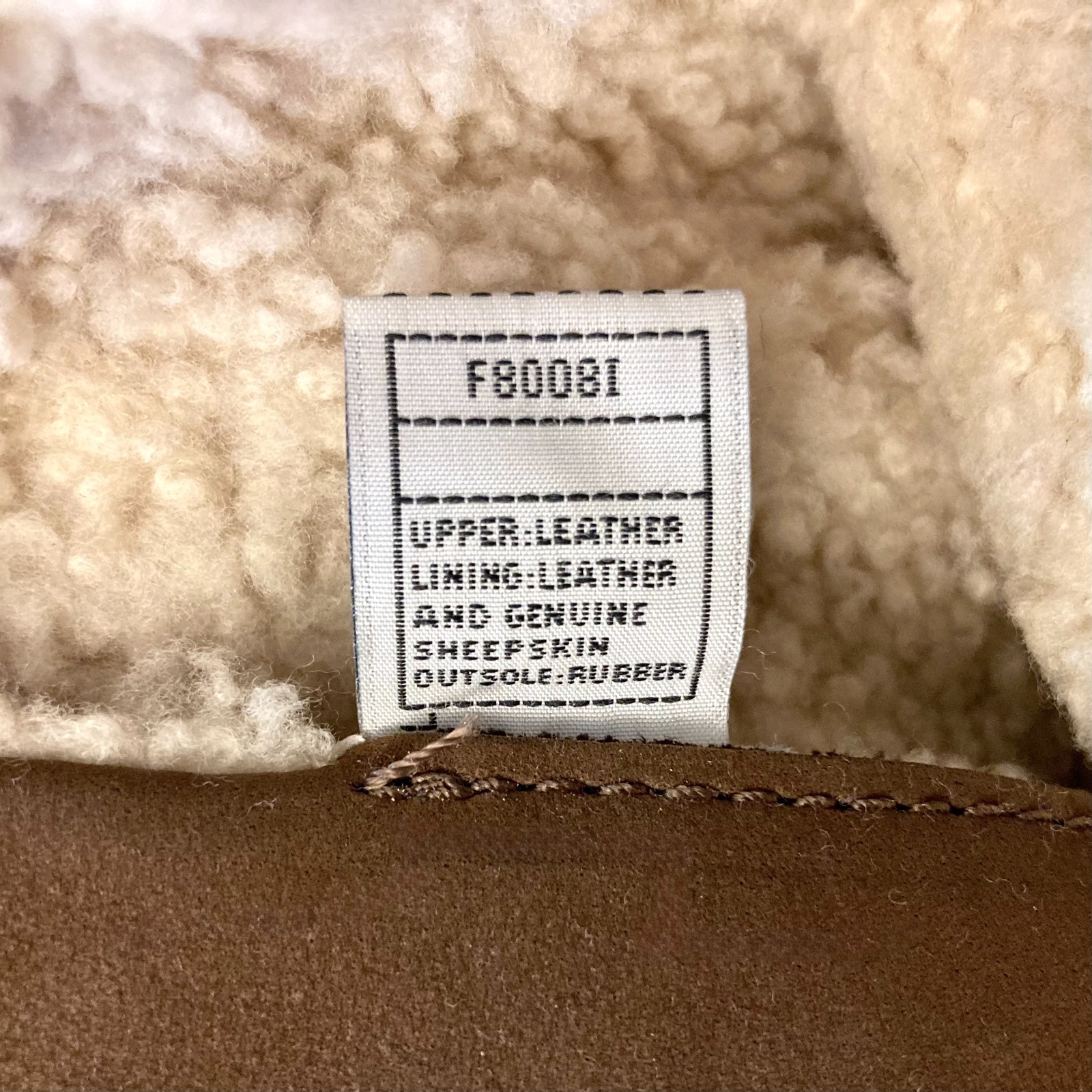 UGG Catalina Sheepskin Leather Boots Women Sz 6 Wrap Laces Mid Calf Goober Brown