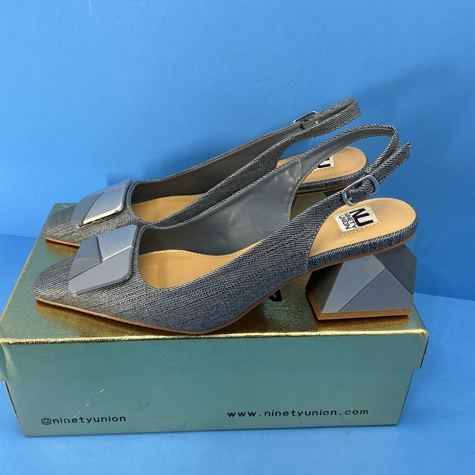 Ninety Union Sally Women’s Pump Blue Denim Size 8