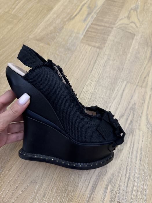 Women Heels Black Textile 37 #7E3K