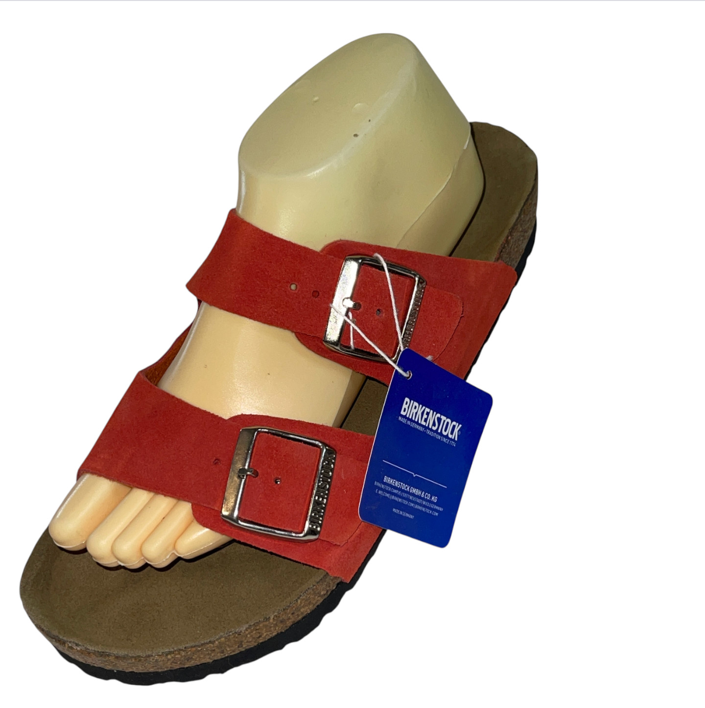Birkenstock Arizona Birko-Flor Sandals Regular Wide Fit Sz 41 Women’s 10 Orange