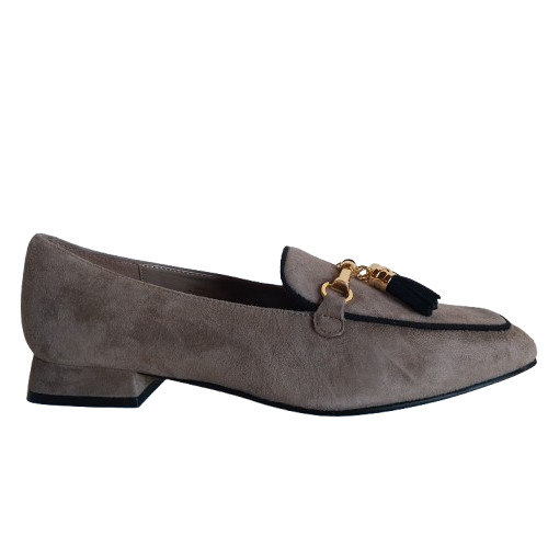 WOMEN’S LOAFER – ANAIS SUEDE LEATHER WITH ROUGH TASSEL BLUE