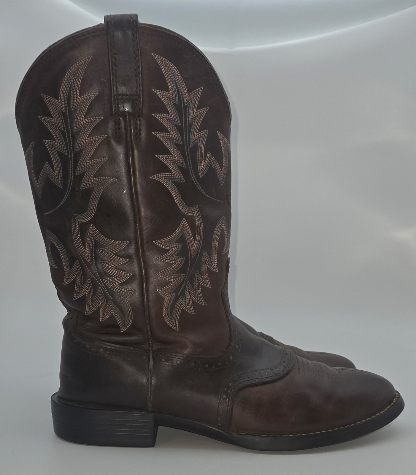 Ariat Heritage Stockman Women 9.5 B Brown Leather Cowboy Western Boots 29427