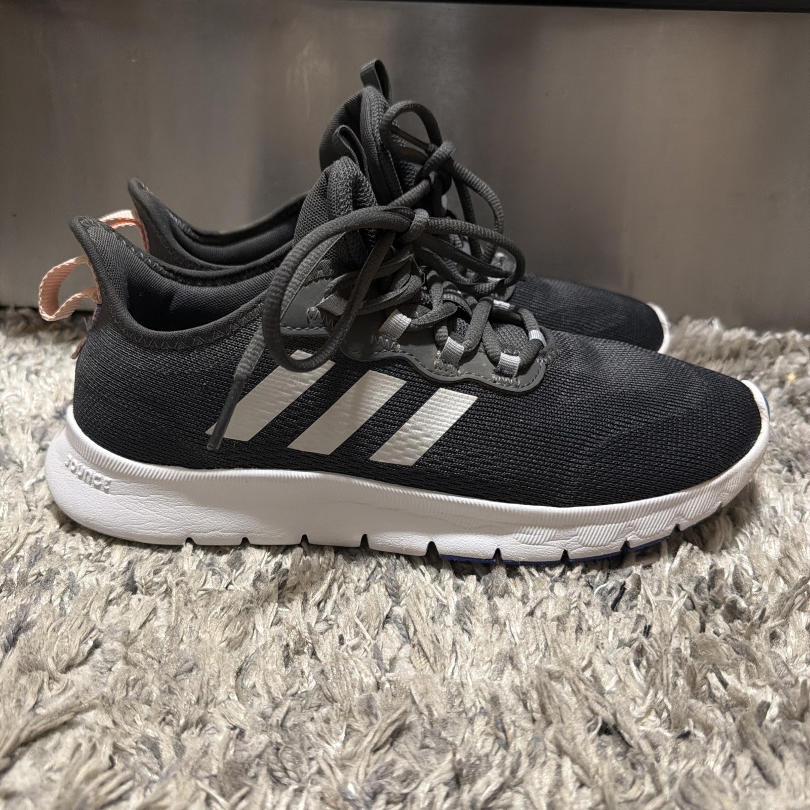 Adidas Womens Nario Move Running Shoes Gray GZ9047 Low Top Lace Up Pull Tab 9M
