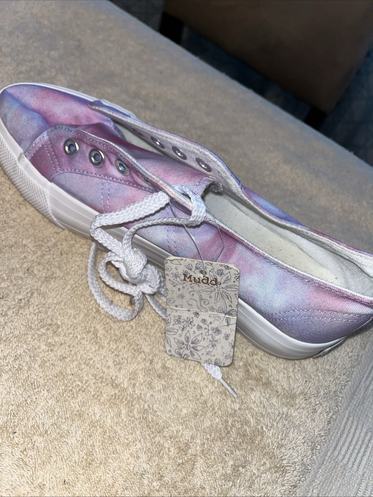 Mudd pink Purple tie dye sneakers bohemian gypsy hipster hippie Women Size 7 New