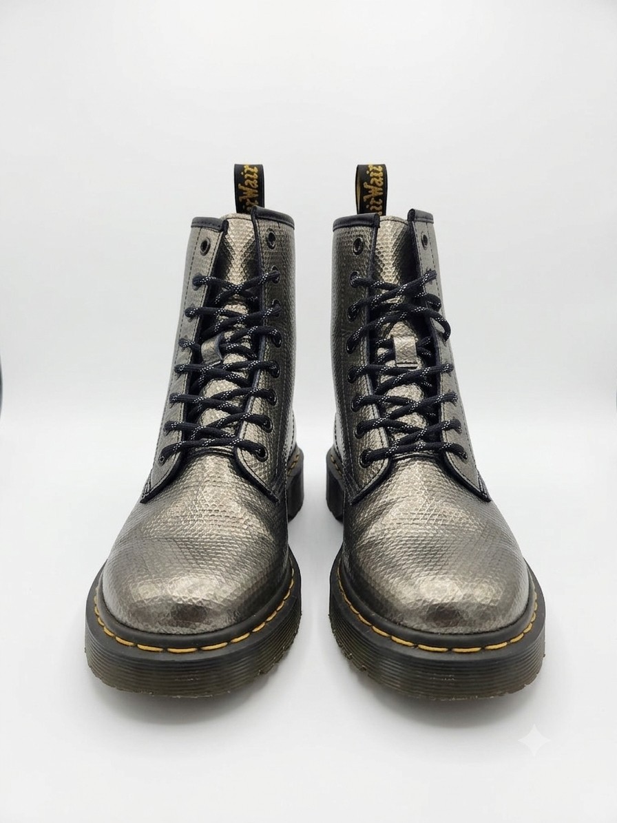 dr martens zavala boots Metallic