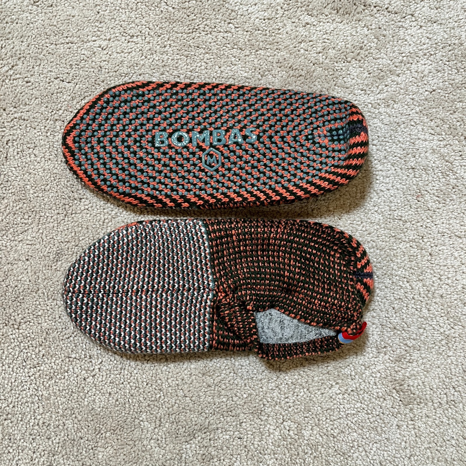 Bombas Gripper Slipper Lined Medium Orange Blue Black US M 7-9.5 W 9-11 Unisex