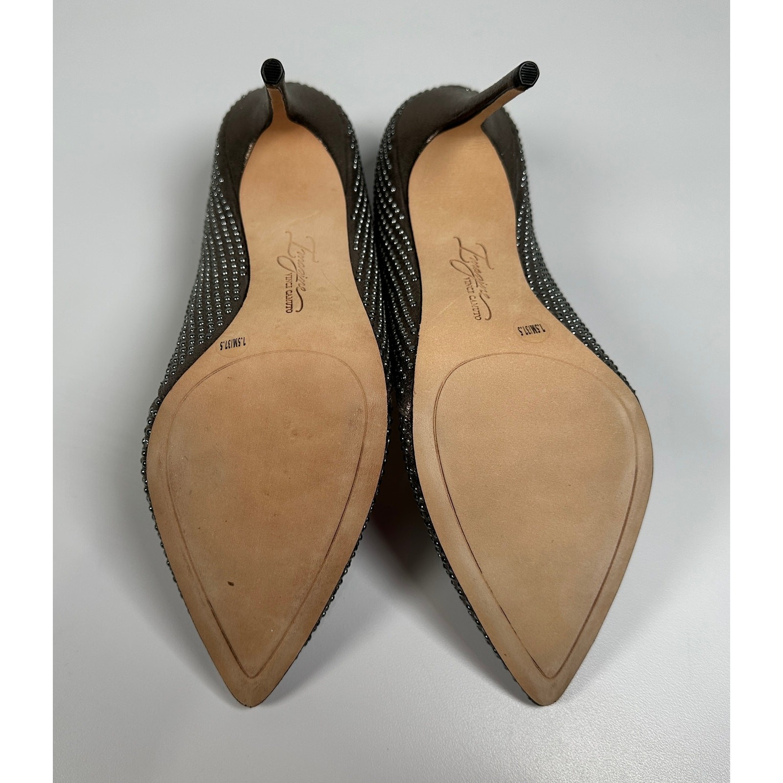 Imagine Vince Camuto Ossie Studded Pumps Anthracite Metallic Size 7.5M NIB #012S